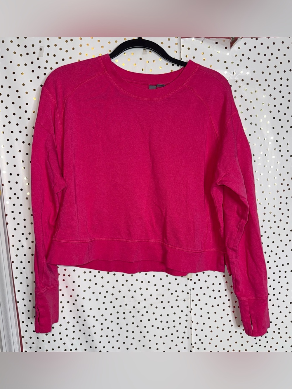 Sweaty Betty Women's Hot Pink Crewneck Pullover Sweatshirt